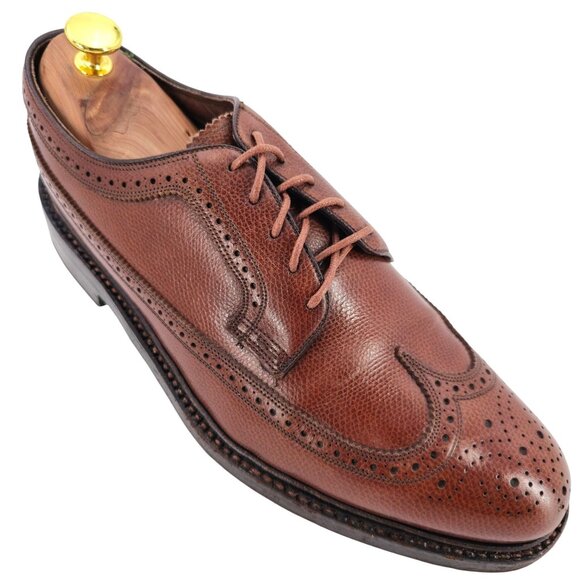 Florsheim Other - Vintage Florsheim Royal Imperial Brown Leather Longwing Derby Mens 9 Dress Shoes